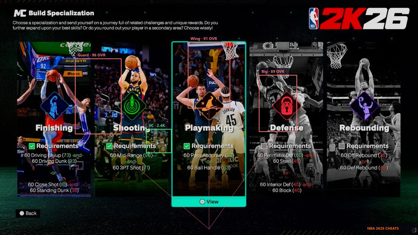 Player stats ESP overlay in NBA 2K26 MyCareer